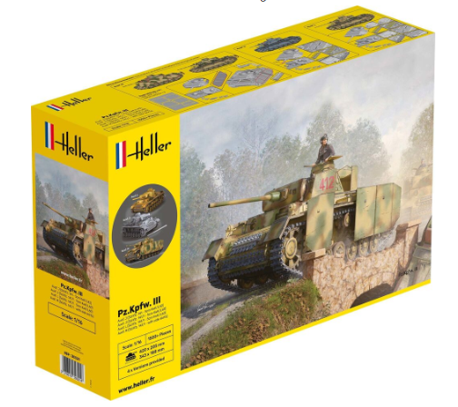Heller 1/16 PZ.KPFW.III AUSF. J,L,M (4IN1) (30321)