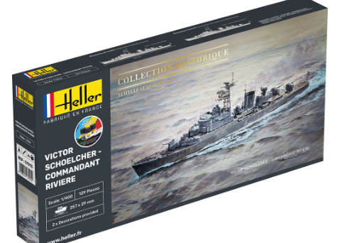 Heller 1/400 STARTER KIT VICTOR SCHOELCHER - COMMANDANT RIVIERE (57015)