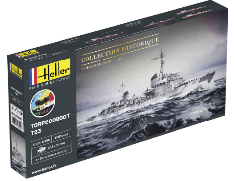 Heller 1/400 STARTER KIT TORPEDOBOOT T23 (57011)