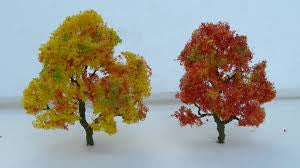 JTT HO-scale, Autumn Deciduous, 2/pk, 3" to 3.5" Height (92319)