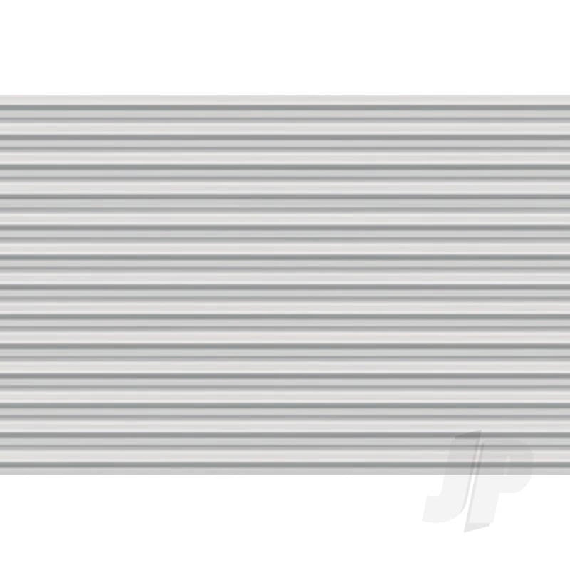 JTT Corrugated Siding(White), G-scale (1:24) 2/pk (97405)