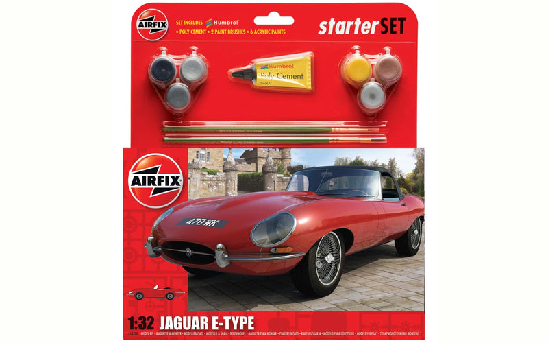 Airfix Medium Starter Set - 1/32 Jaguar E-Type (a55200)