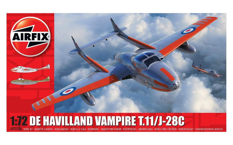 AIRFIX 1/72 De Havilland Vampire T.11/J-28c (a02058a)