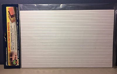 JTT Clapboard Siding(White), Arch. 3/16" 2/pk 19cm x 30.5cm (97414)