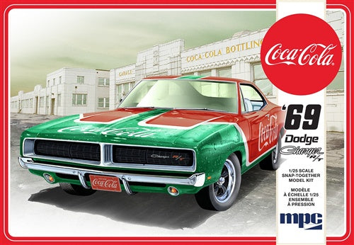 MPC 1969 DODGE CHARGER RT (COCA COLA) 1:25 SCALE SNAP KIT (MPC919)