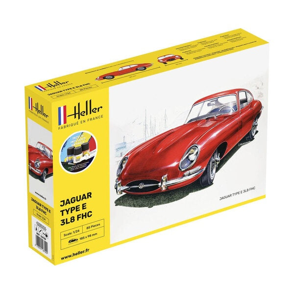 Heller 1/24 STARTER KIT JAGUAR TYPE E 3L8 FHC (56709)