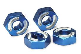 Traxxas Wheel hubs, hex, 6061-T6 aluminum (blue) (4)/ axle pins (2.5x10mm) (4) (4954X)