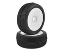 AKA Double Down 1/8 Buggy Pre-Mounted Tires (2) (White) (Super Soft)