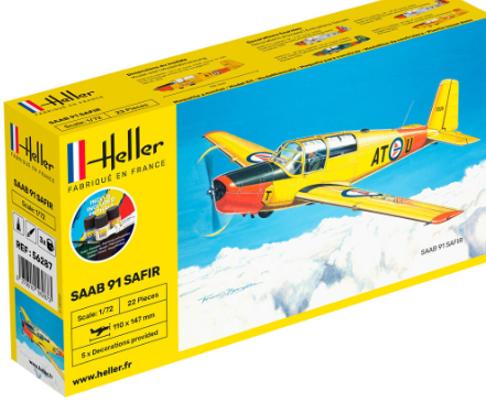 Heller 1/72 STARTER KIT Saab 91 Safir (56287)