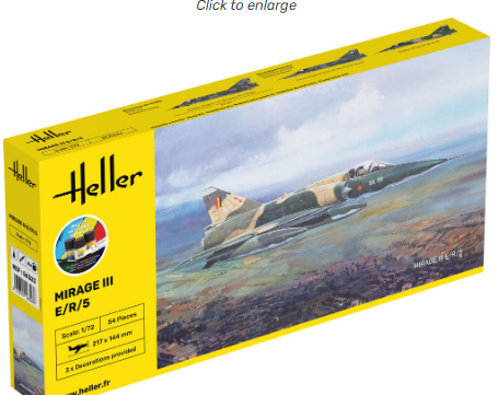 Heller 1/72 STARTER KIT MIRAGE III E/R/5 (56323)