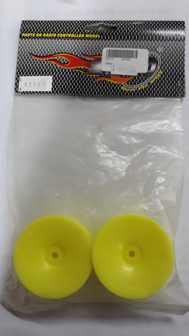 Himoto 1/10 Touring Car Wheel Yellow Pair (0 Offset) (2113)