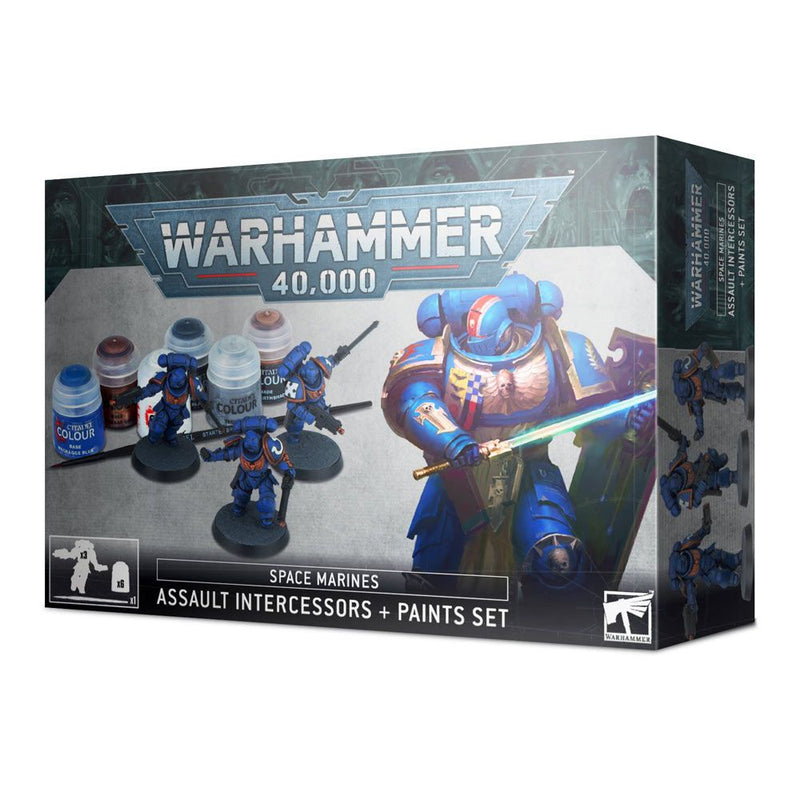 Warhammer 40,000 Space Marines Assault Intercessors + Paint Set (60-11)