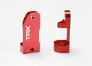 Traxxas Caster blocks, 30-degree, red-anodized 6061-T6 aluminum (left & right)/ suspension screw pin (2) (3632x)