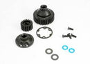 Traxxas Gears, differential 38-T (1)/ differential drive gear 20-T/ side cover plate (1)/ gasket (1)/ output gear seals (x-ring) (2)/ 2.5x8mmCCS (4)/ 5x10x.5mmTW (2) (5579)